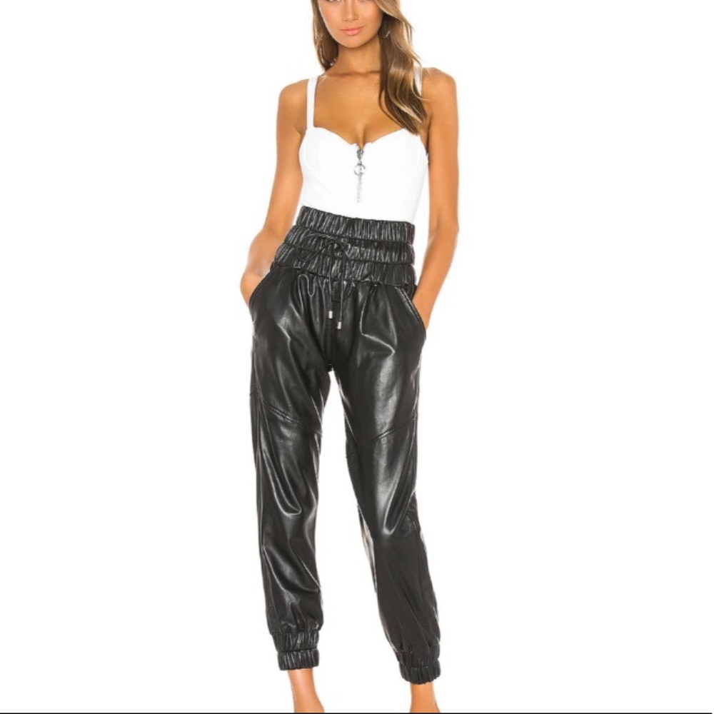 NWT! Marissa Webb x revolve leather joggers